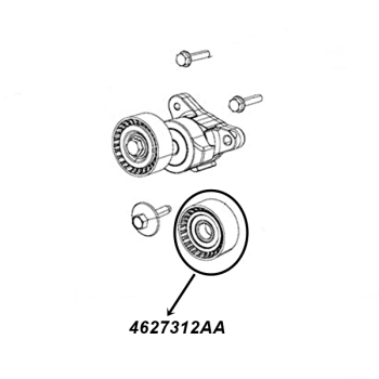 Preview: Jeep Renegade BU 2,4 ltr. Spannrolle Umlenkrolle Ø 70mm Gates 15-18