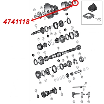 Jeep Cherokee XJ Simmerring Ausgang Ausgangswelle NV3550 Schaltgetriebe 4WD 00-01