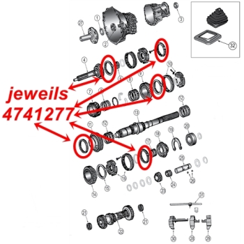 Jeep Wrangler TJ one Synchronizer Blocking Ring NV3550 manual Transmission 00-04