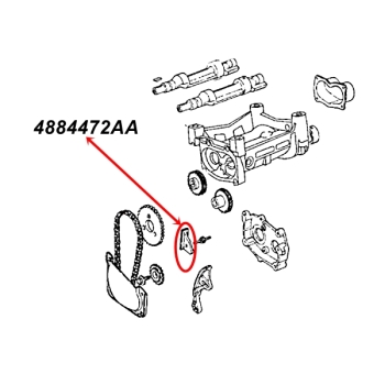 Jeep Cherokee Liberty KJ 2,4 ltr. Balance Shaft Chain Guide 02-05