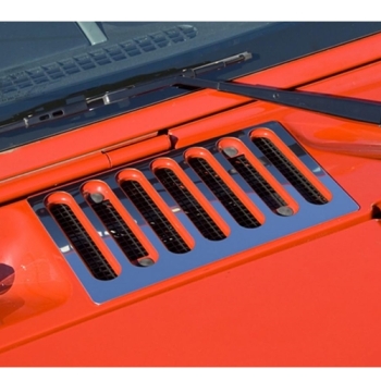 Jeep Wrangler JK Hood Vent Cover Stainless Steel 07-18