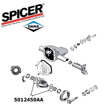Preview: Jeep Grand Cherokee WJ WG Differential Einstellscheiben Satz Dana 30 Vorderachse Spicer 99-04