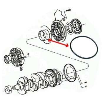 Jeep Cherokee KJ 2,5 L Diesel 02-04 / 2,8 L Diesel 05-07 Kurbelwellensimmerring O Ring Simmerring Kurbelwelle hinten