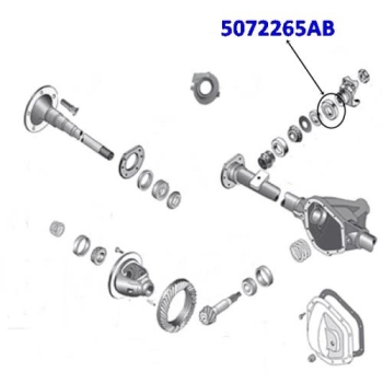 Jeep Grand Cherokee WJ WG Simmerring Kardan Eingang Dana 44 Hinterachse Spicer 01-04
