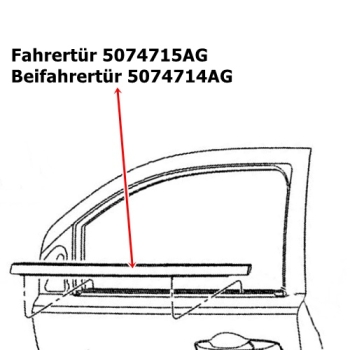 Jeep Compass MK 2pcs. Set outer Belt Weatherstrip for the front Doors 07-17
