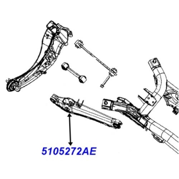 Jeep Compass Patriot MK Premium trailing arm wishbone rear lower without AWL 07-09