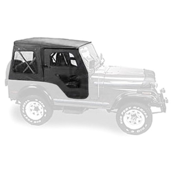 Jeep CJ5 Ersatzverdeck Verdeckhülle Whitco mit Druckknöpfen inkl. Türplanen Black Crush Bestop 76-83