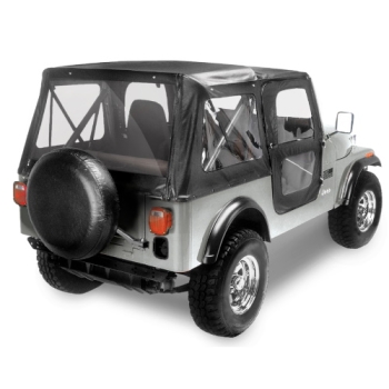 Jeep CJ7 Verdeck Ersatzverdeck Whitco mit Druckknöpfen inkl. Türplanen Black Denim Bestop 76-86