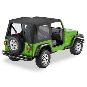 Jeep Wrangler TJ Verdeck Ersatz Verdeckhülle für Stahltüren Dark Black Diamond Bestop 03-06