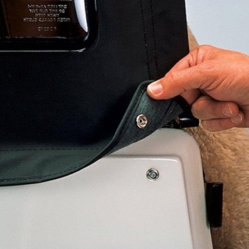 Preview: Jeep CJ6 Softtop Verdeck Tigertop mit einteiligen Softtüren Bestop Black Crush 55-81