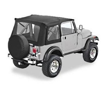Jeep CJ CJ7 Supertop Softtop with clear windows Black Denim Bestop 76-86