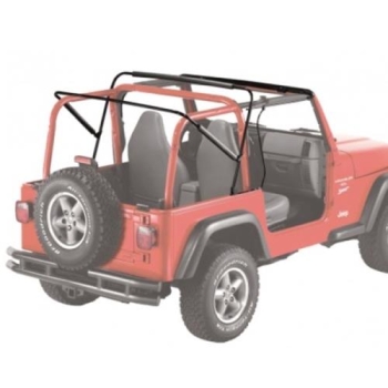 Preview: Jeep Wrangler TJ Supertop Softtop Verdeck inkl. teilbare Türen Black Denim Bestop 96-06