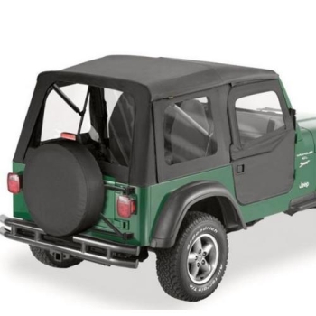 Preview: Jeep Wrangler TJ Supertop Softtop Verdeck inkl. teilbare Türen Black Denim Bestop 96-06