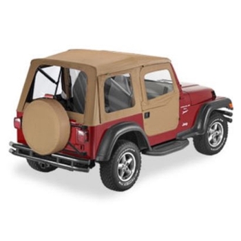 Jeep Wrangler TJ Supertop Soft Top with 2-piece Full Fabric Doors Spice  Denim year 96-