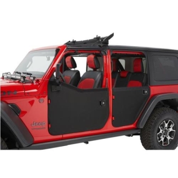 Preview: Jeep Wrangler JL Set of divisible doors rear Black Twill Textile 3-ply Bestop 18-