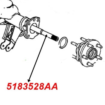 Preview: Jeep Grand Cherokee WH WK Steckachse Antriebswelle hinten rechts Dana 44 Hinterachse Spicer 06-10