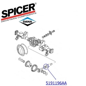 Preview: Jeep Commander XH XK Differential Kegelradlager innen Dana 44 Hinterachse Spicer 06-10