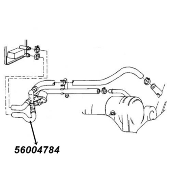Jeep Cherokee XJ 2.5 ltr. Heater hose HVAC hose heater valve to heater cooler 91-96