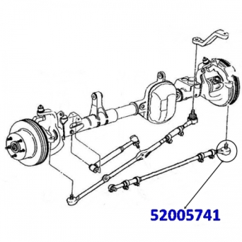 Preview: Jeep Grand Cherokee ZJ ZG 4,0 ltr. Premium Steering Tie Rod End Left Outer LHD 93-98