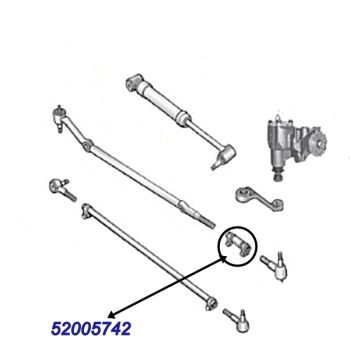 Jeep Cherokee XJ Premium Einstellhülse Einstellmuffe Schubstange Spurstange inkl. Schellen 91-01