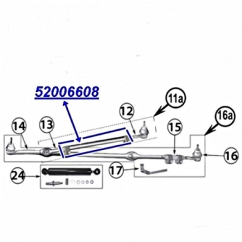 Jeep Wrangler YJ Premium tube push rod push rod tube incl. clamps LHD year 91-95
