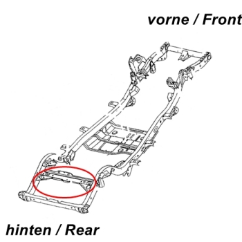 Jeep Wrangler TJ Tanktraverse Rahmentraverse Rahmenträger 96-06