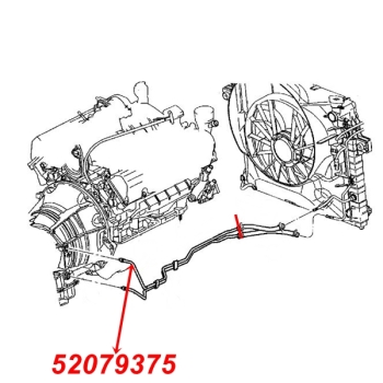 Preview: Jeep Grand Cherokee WJ WG 4,7 ltr. Leitung Zulauf Getriebeölkühler 45RFE Automatikgetriebe LHD 99-04