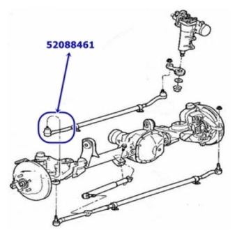 Jeep Grand Cherokee WJ WG Premium Schubstangenkopf Spurstangenkopf am Achsschenkel rechts oben LHD 99-04