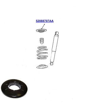 Preview: Jeep Cherokee Liberty KJ Federnteller Gummipuffer hinten oben 02-07