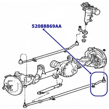 Jeep Grand Cherokee WJ WG Premium Spurstangenkopf am Achsschenkel links LHD 99-04