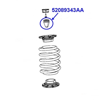 Jeep Grand Cherokee WH WK Achsanschlag hinten ohne SRT-8 06-10