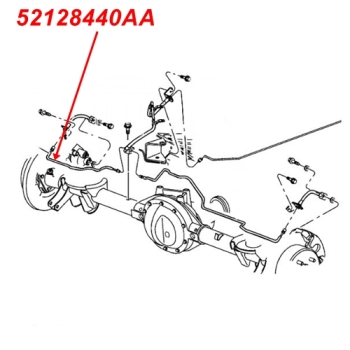 Jeep Grand Cherokee WJ WG Bremsleitung hinten links Original Mopar 02-04