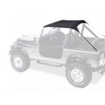 Jeep Wrangler YJ Bikini Top Traditional Style Black Crush Bestop 87-91