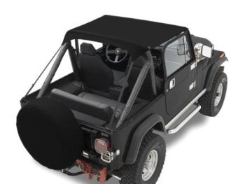 Jeep CJ CJ7 CJ8 Bikini Top Traditional Style Black Crush Bestop 76-86