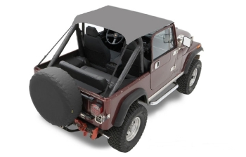 Jeep Wrangler YJ Bikini Top Traditional Style Charcoal Denim Bestop 87-91