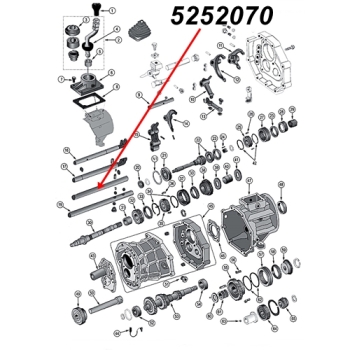 Jeep Wrangler YJ front Reverse Shift Shaft AX15 manual Transmission 88-95