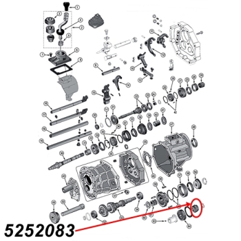 Jeep Wrangler YJ Zahnrad 5. Gang Hauptwelle AX15 Schaltgetriebe 88-95