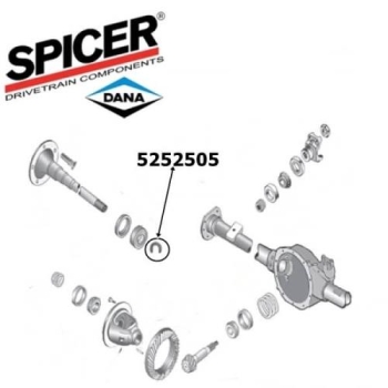 Jeep Cherokee XJ C-Clip thru axle Dana 35 rear axle Spicer 90-01