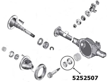 Jeep Grand Cherokee ZJ ZG Differential Kegelradlager innen Dana 35 Hinterachse Spicer 92-98