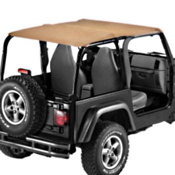 Preview: Jeep Wrangler YJ Safari Bikini Top strapless style brown Spice Denim Bestop 92-95