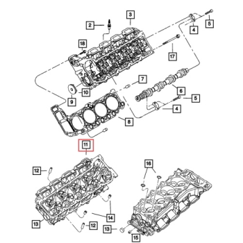 Preview: Jeep Commander XH XK 3,7 & 4,7 ltr. Verschlussstopfen Montageöffnung Zylinderkopf Mopar 06-10