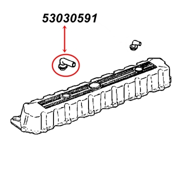 Jeep Wrangler YJ 4,0 ltr. front PCV Elbow Valve 91-93