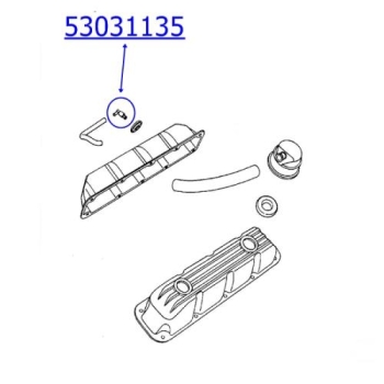 Preview: Jeep Grand Cherokee ZJ ZG V8 5.2 + 5.9 liters PCV valve on the valve cover standard year 94-98