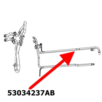 Jeep Grand Cherokee WK2 WH WK 5.7 ltr. & 6.4 ltr. SRT8 heater pipe inlet inlet 11-22