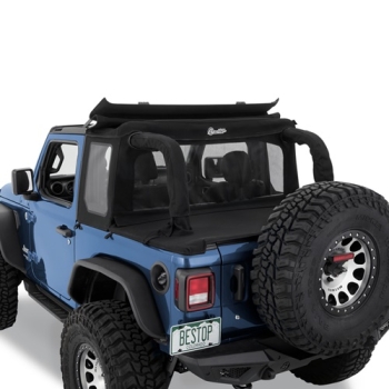 Preview: Jeep Wrangler JL 2türer Halftop Verdeck Black Twill Bestop 18-