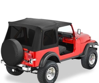 Preview: Jeep CJ7 Supertop Verdeck Softtop Bestop Black Denim mit getönten Scheiben 76-86