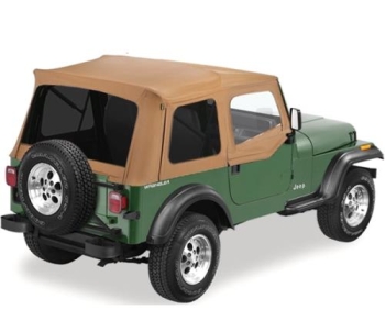 Jeep Wrangler YJ Supertop Verdeck Softtop mit getönten Scheiben inkl. Aufsteckfenster Spice Denim 80-95