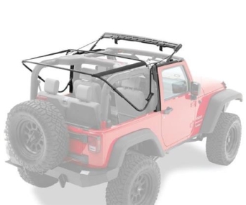 Jeep Wrangler JK 2-türer Supertop NX Klappverdeck getönte Scheiben Black Twill 3-lagig Bestop 07-17