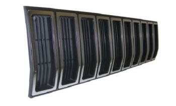 Kühlergrillblende Frontgrill schwarz/silber XJ Bj. 84-87