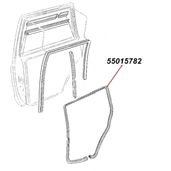 Jeep Cherokee XJ 4türer eine Türdichtung Tür hinten Dichtung an der Karosserie 84-96